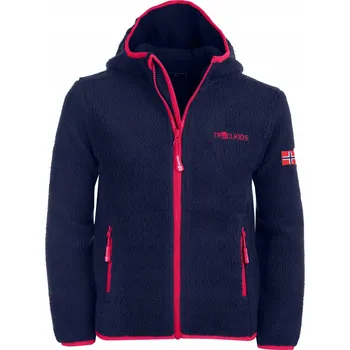 Dívčí oblečení Dívčí fleecová bunda Trollkids Girls Mandal Jacket s kapucí, teplá