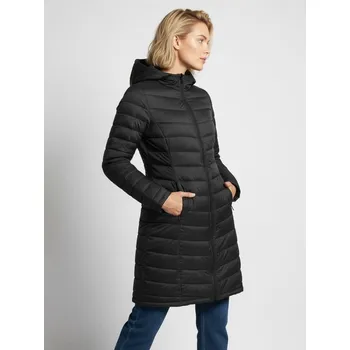 Sinsay - Prošívaný kabát s kapucí - černá - 7520A-99X - 7520A-99X-XS