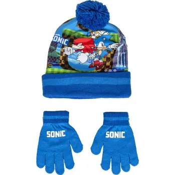 Čepice CERDÁ Zimní set (čepice, rukavice) Ježek Sonic, 2200009932