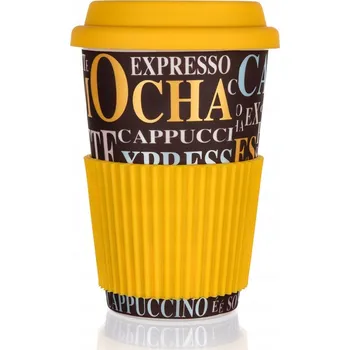 Keramický hrnek s silikonovým víčkem 0,4 l Coffee Tea Banquet