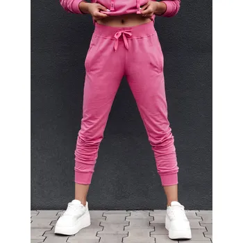 Dámské kalhoty Teplákové Dámské kalhoty RELAX MODE UY2135 Barva: Růžová, Velikost: L