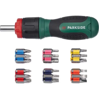 Bit PARKSIDE® Sada bitů s ráčnovým šroubovákem PSRB 31 B1, 31dílná