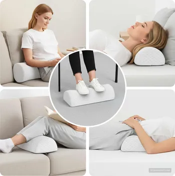 Polštář na nohu Jednobarevný Bílá 52 x 20 x 12 cm