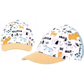 Kšiltovka KYSLÁKOVKA S KŠILTEM ČEPICE PRO CHLAPCE ZVÍŘÁTKA YOCLUB 42-46