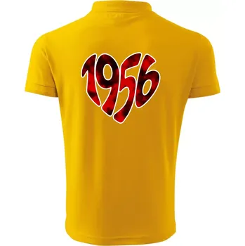 Pánská košile 1956 v srdci - Polokošile pánská Pique Polo 203 - XL ( Žlutá )