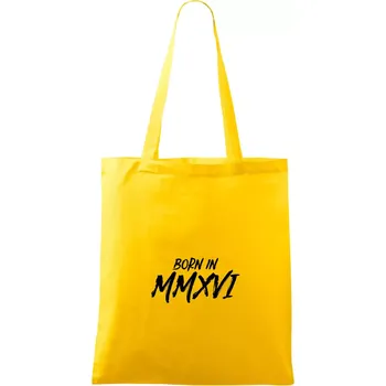 Born in - Římské číslo 2016 - Taška bavlněná - 42 x 38 cm ( Žlutá )