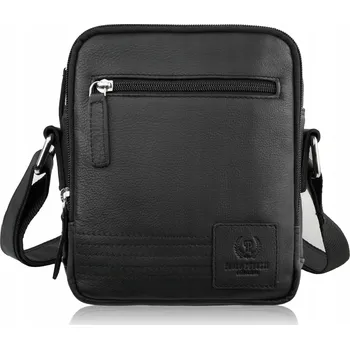 Paolo Peruzzi kabelka přes rameno z pravé kůže černá