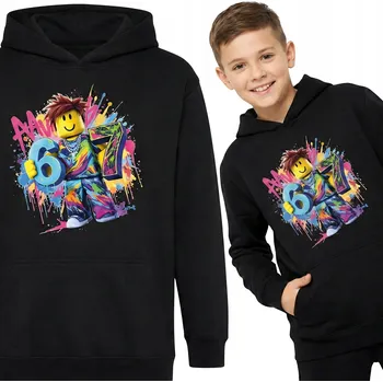 Chlapecká mikina Miłym Druczkiem dětská mikina bavlna černá velikost 122