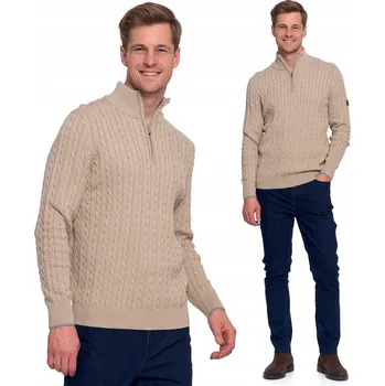 Pánský svetr Moraj svetr OMS5300-001 béžový rolák velikost 3XL