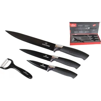 Kuchyňský nůž 4-dílná sada nožů ZILNER, červená