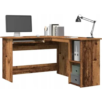Psací stůl Rohový psací stůl, staré dřevo, 120x140x75 cm