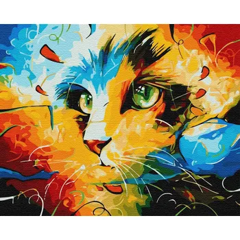 Obraz Obraz k vymalování podle čísel Artnapi Kočičí pohled 40x50 cm