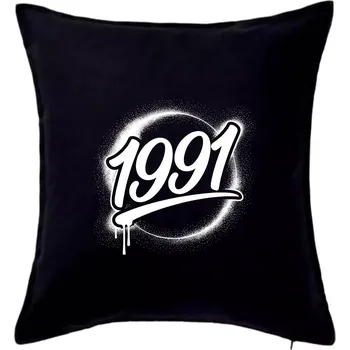 Polštář Narozeninovy ročník graffiti 1991 - Polštář 50x50 - 50x50 - Pouze potah ( Černá )