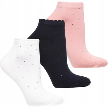 Dámské ponožky Ponožky MORAJ Kotníkové Ponožky Ponožky s krystaly Barevné 3-páry 38-41