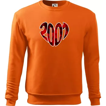 Pánská mikina 2001 v srdci - Mikina Essential pánská - M ( Oranžová )