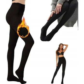 Dámské punčochy Punčocháče Zateplené VYSOKÝ PAS hladké dámské zimní TEPLÉ