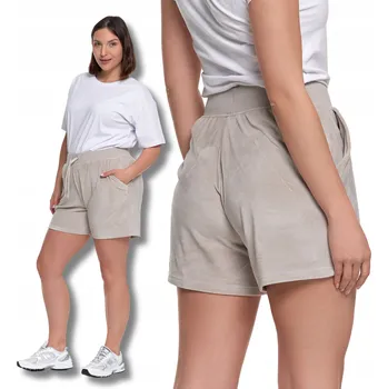 Dámské kraťasy Velurové Dámské Krátké Šortky Kraťasy s Vysokým Pasem Stylové MORAJ S