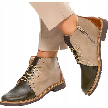 Dámská obuv Casu dámské kotníkové boty s plochým podpatkem, velikost 36