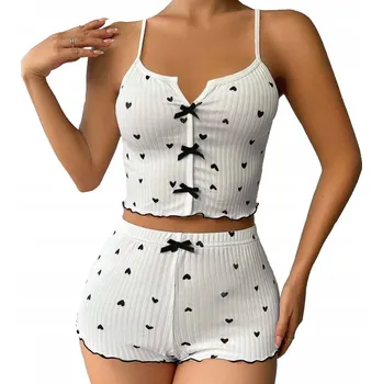 Dámské pyžamo SNM dámské pyžamo polyester bílé barvy, univerzální velikost