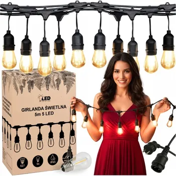 Dekorativní svítidlo Girlanda świetlna Led Solution 500 cm síťovaná černá