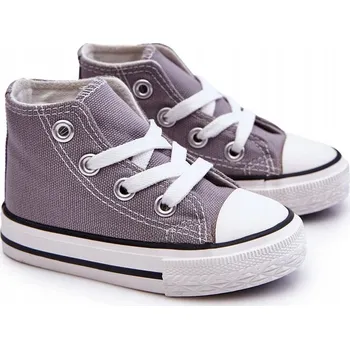 Chlapecké tenisky DĚTSKÉ VYSOKÉ TENISKY BOTASKY ŠEDÉ 29