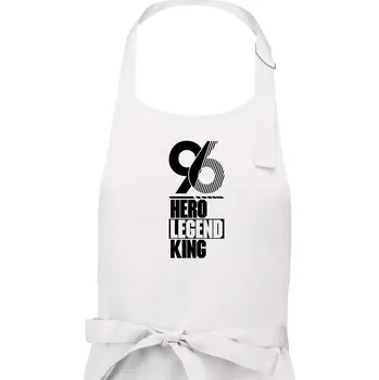 Kuchyňská zástěra Hero, Legend, King 1996 - Pánská zástěra na vaření - Univerzální velikost ( Bílá )