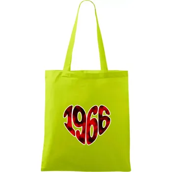 1966 v srdci - Taška bavlněná - 42 x 38 cm ( Limetková )