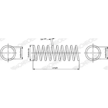 Vinutá pružina podvozku MONROE SP4922