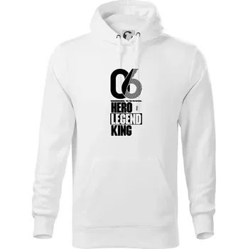 Pánská mikina Hero, Legend, King 2006 - Mikina pánská Cape s kapucí - 3XL ( Bílá )