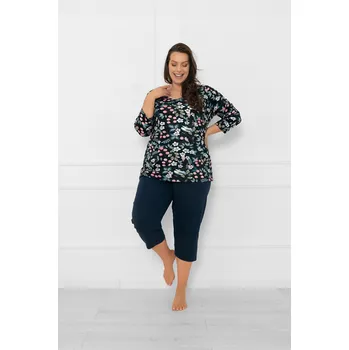 Dámské pyžamo Italian Fashion dámské pyžamo bavlna modré velikost 3XL