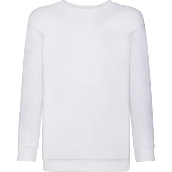 Chlapecká mikina Fruit of the Loom dětská mikina bavlna bílá, velikost 104