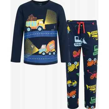 Chlapecké pyžamo Chlapecké zimní pyžamo, dětské, tmavě modré, velikost 122, motiv Vozidla Endo