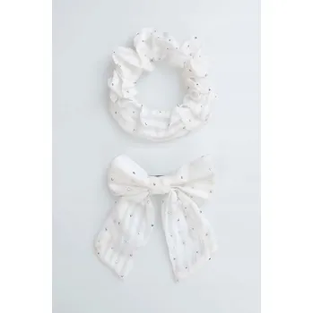 Sada do vlasů Sponka Gumička pro holčičku Mašle 000 Coccodrillo ZC5