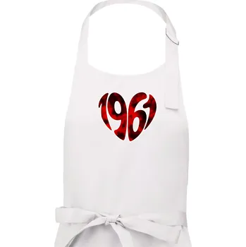 Kuchyňská zástěra 1961 v srdci - Pánská zástěra na vaření - Univerzální velikost ( Bílá )