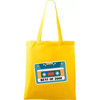 Narozeniny kazeta Best of 2001 - Taška bavlněná - 42 x 38 cm ( Žlutá )