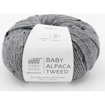Příze Příze Gabo Wool Baby Alpaca Tweed T401 / světle šedá