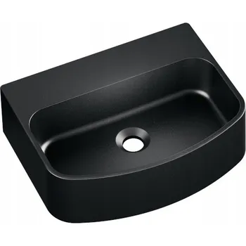 Umyvadlo Umyvadlo na desku půlkruhové Moderno Bello 45 cm černé
