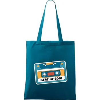 Narozeniny kazeta Best of 2001 - Taška bavlněná - 42 x 38 cm ( Petrolejová )