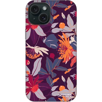 Pouzdro na mobilní telefon Picasee Fashion Case MagSafe Apple iPhone 14 - Purple Leaf