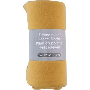 deka Fleecová deka Edco 130 cm x 170 cm oranžová