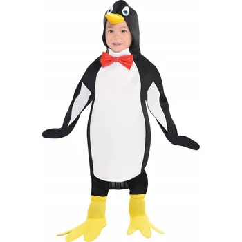 Karnevalový kostým Kostým Tučňák tunika návleky na boty 134cm 8-10 let