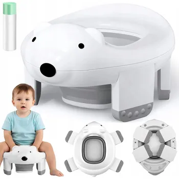 Kojenecká hygiena NOCNIK TURYSTYCZNY PRO DĚTI, SKLÁDACÍ, CESTOVNÍ, PŘENOSNÝ, OPAKOVANĚ POUŽITELNÝ, BÍLÝ