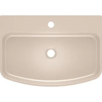 Umyvadlo na desku půlkruhové Moderno Mello 60 cm béžové