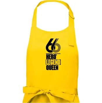 Kuchyňská zástěra Hero, Legend, Queen 1966 - Dámská zástěra na vaření - Univerzální velikost ( Žlutá )