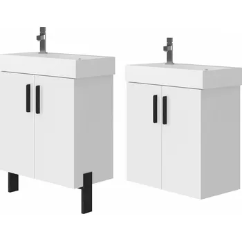 Koupelnový nábytek Lavedo Manhy White 65 koupelnová skříňka s umyvadlem, MH-65W