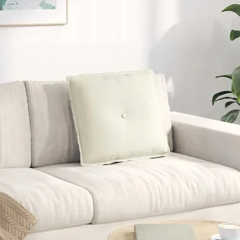 Polštář Polštář na záda Krémový 50 x 45 cm Manšestrová látka