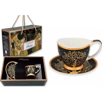 Carmani Gustav Klimt šálek s podšálkem 100 ml Strom života