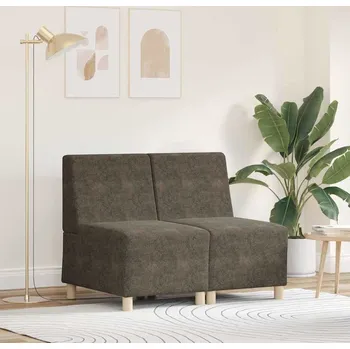 Pohovka vidaXL Modulová sedačka bez opěradel 2 pcs Tmavě šedá 55 x 74 x 82 cm [3399790]