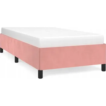 Postel Rám postele sametový růžový 193 x 93 x 35 cm