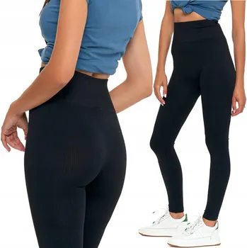 Dámské legíny Dámské žebrované legíny Moraj RDL1000-020 černé S/M